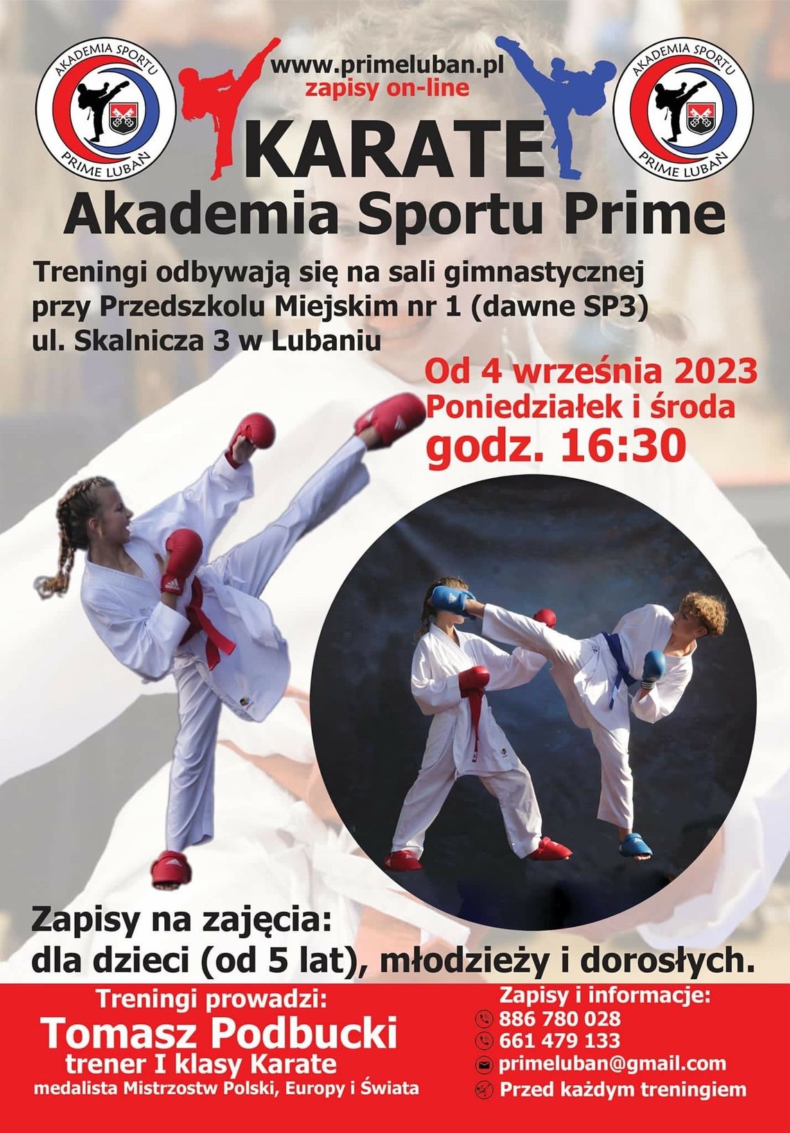 Akademia Sportu Prime Lubań zaprasza na treningi Karate