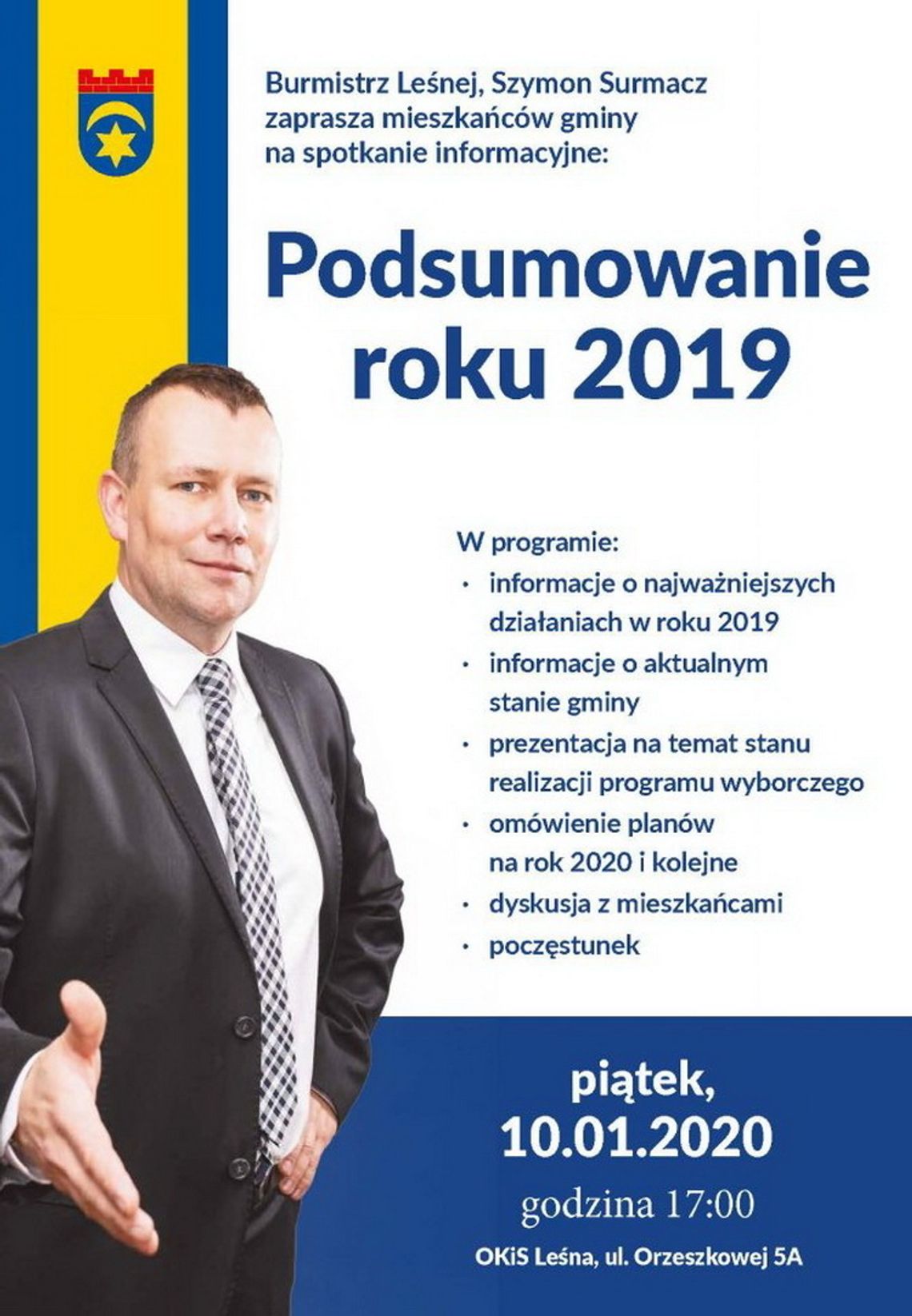 Burmistrz Leśnej podsumuje 2019 rok