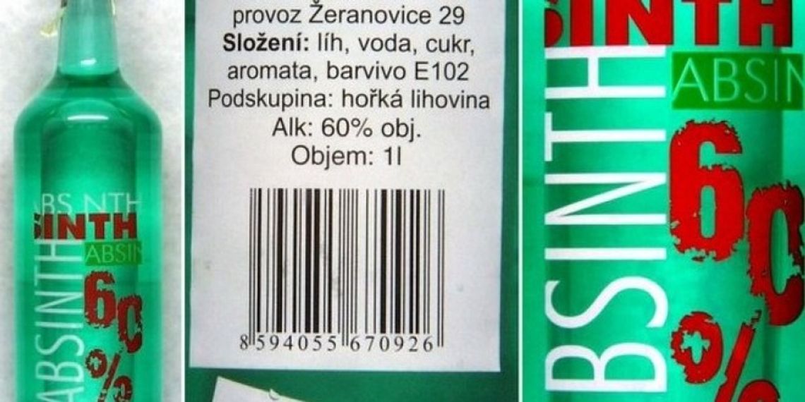 Czeski Absinth 60 proc. skażony alkoholem metylowym