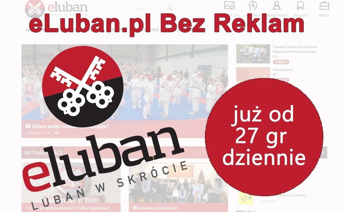 Czytaj eLuban.pl bez reklam