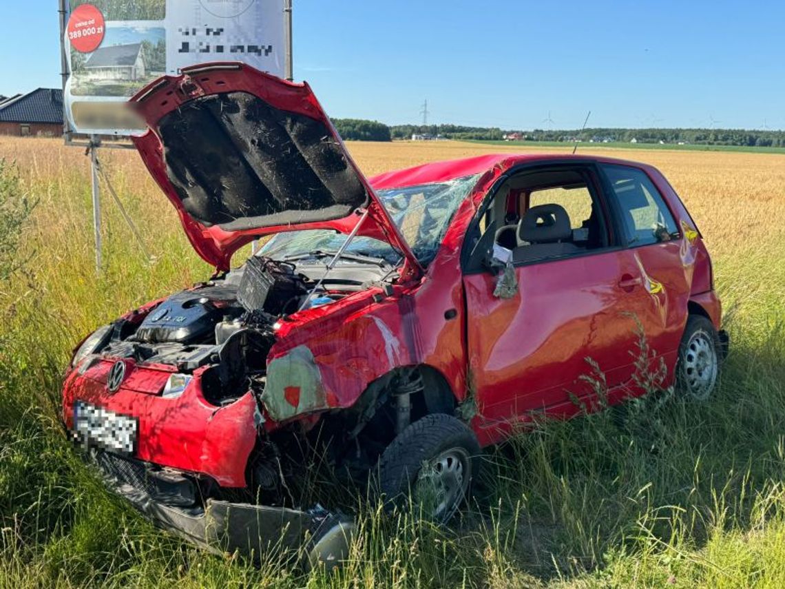 Dachował volkswagenem. 37-latek zmarł w szpitalu