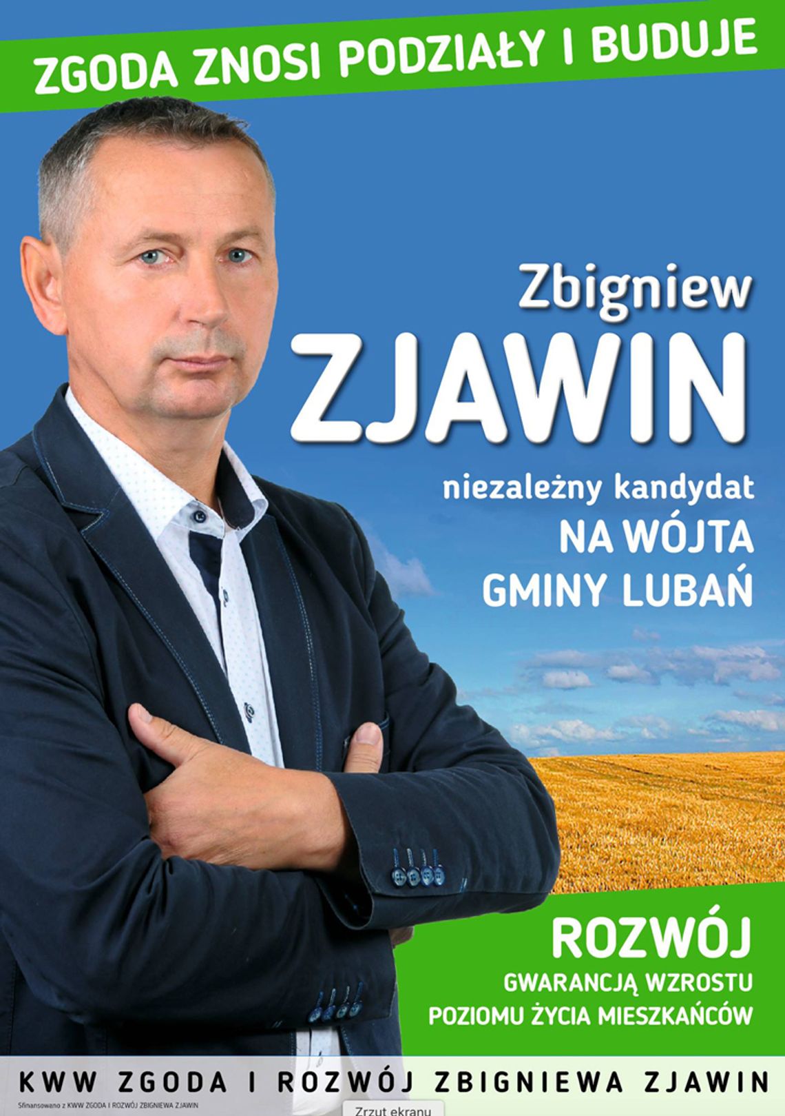 Gmina Lubań. Program wyborczy Zbigniewa Zjawina
