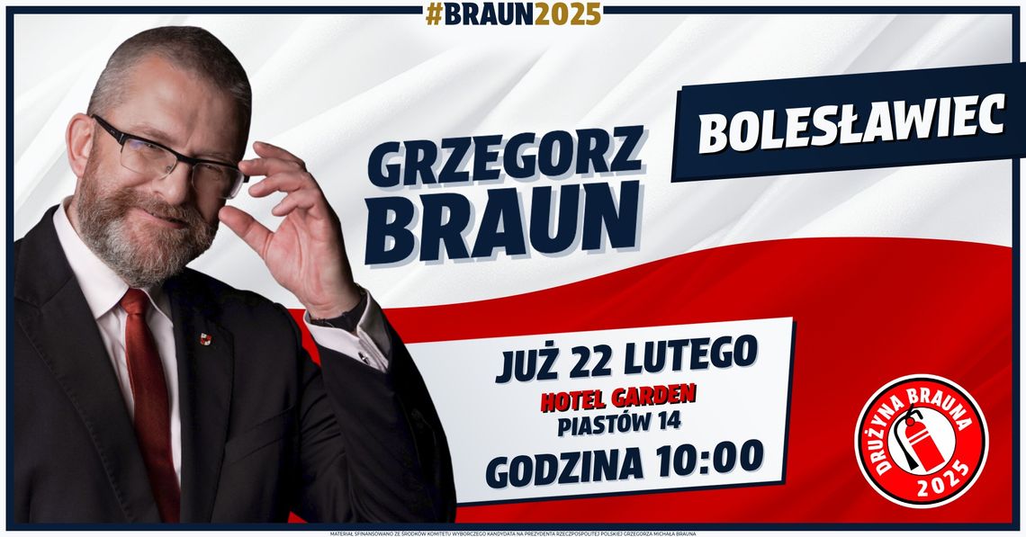 Grzegorz Braun odwiedzi Bogatynię, Bolesławiec i Jelenią Górę