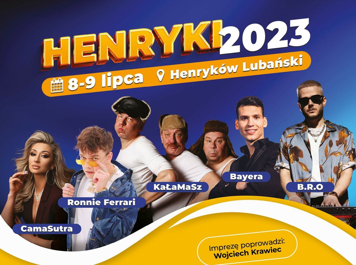 Program. Imieniny Henryka, Henryki i Henrykowa Lubańskiego 2023