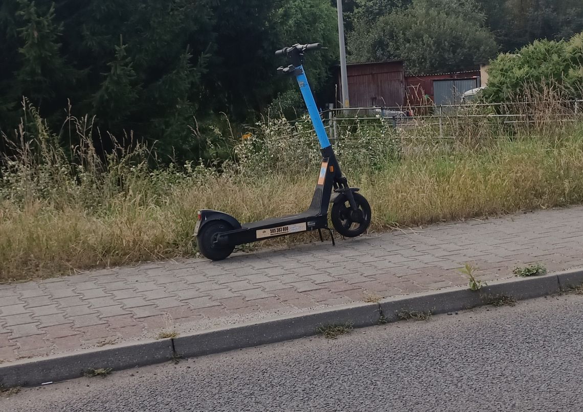 Hulajnogą do Zaręby? Imponujący zasięg lubańskich hulajnóg