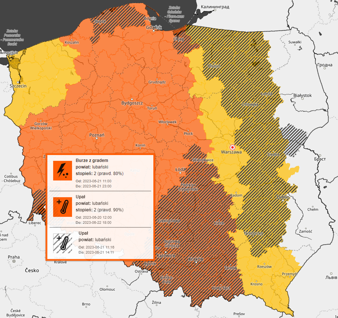 IMGW wydał kolejne ostrzeżenia dla powiatu lubańskiego i regionu