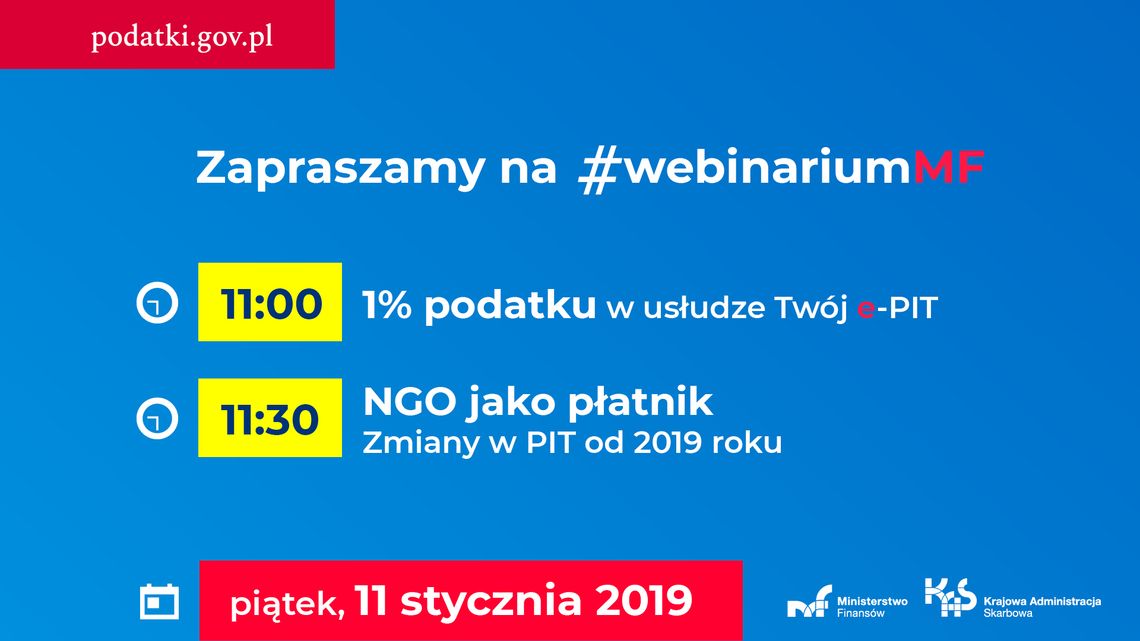 Już dziś! Webinarium jak przekazać 1% podatku w usłudze Twój e-PIT