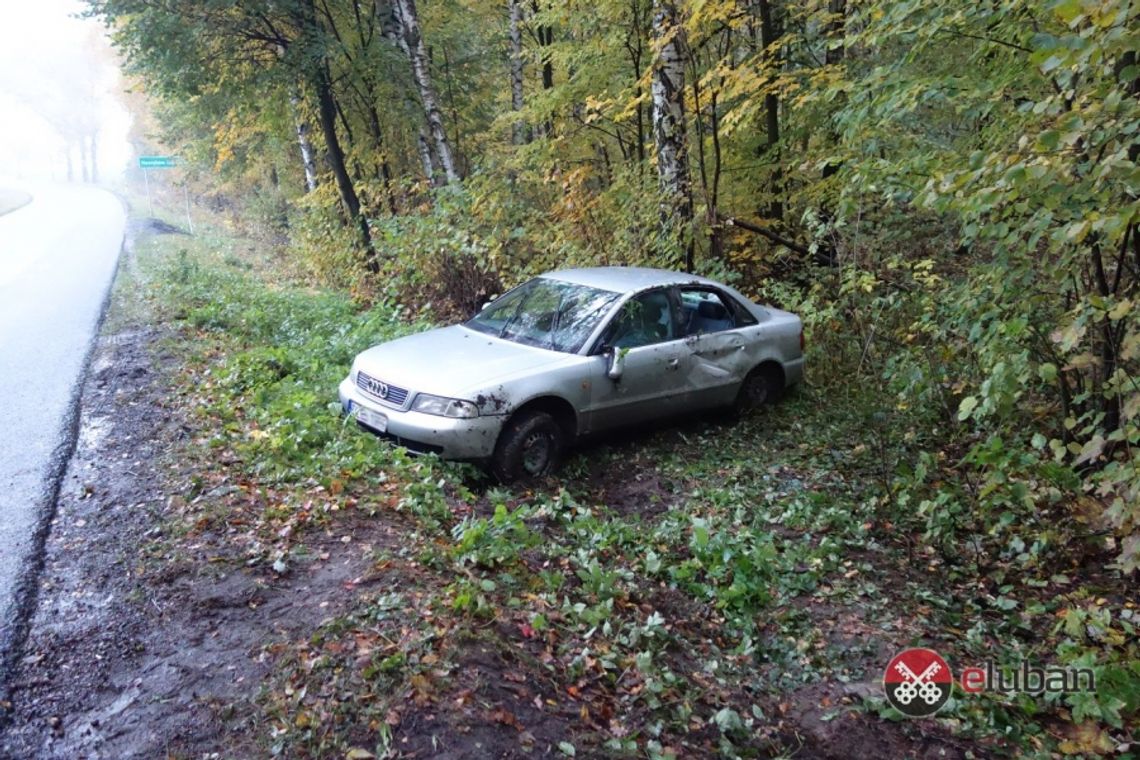 Kolejne auto wypadło z drogi