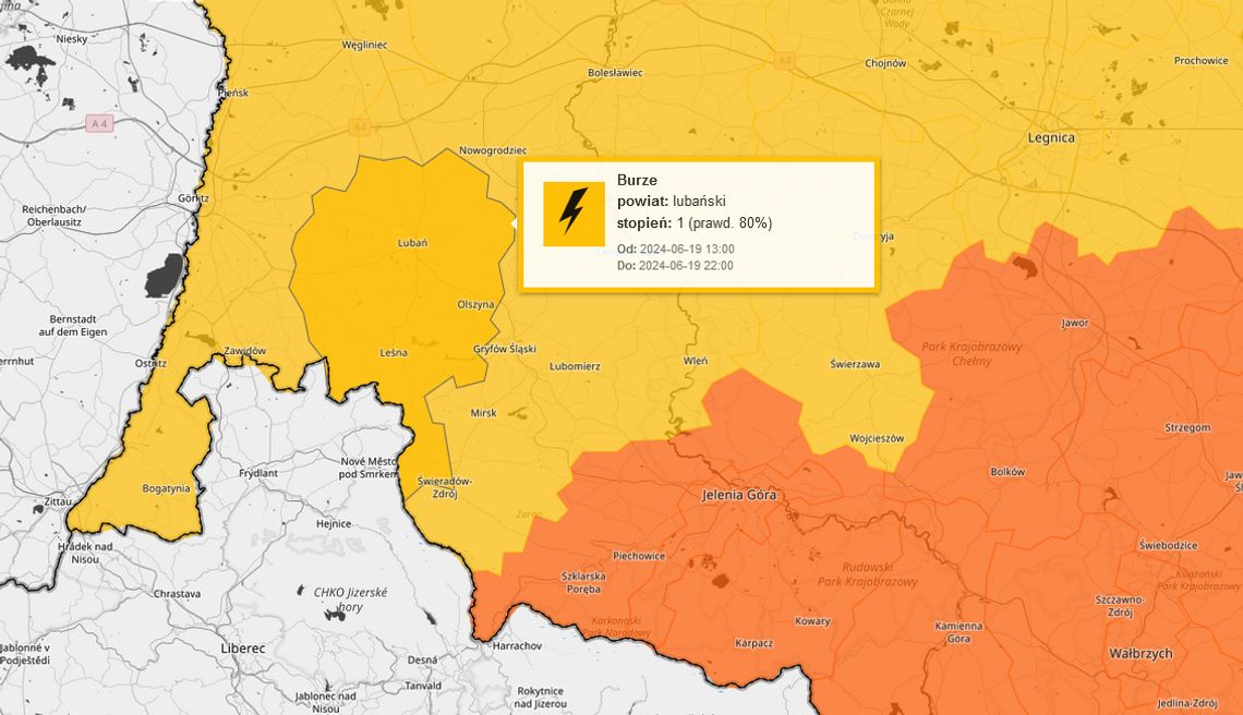 Kolejny dzień z burzami przechodzącymi nad regionem