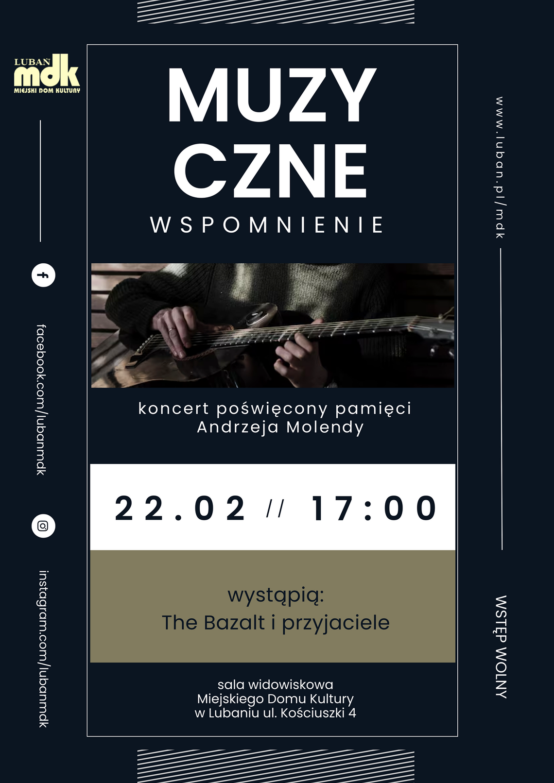 Koncert poświęcony pamięci Andrzeja Molendy w najbliższą sobotę