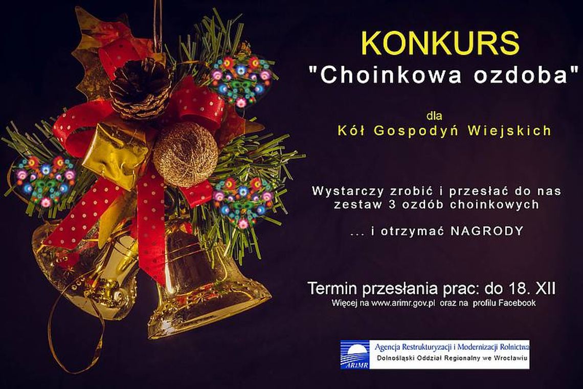 Konkurs dla kół gospodyń wiejskich "Choinkowa ozdoba"