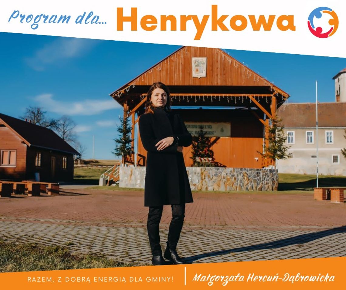 Małgorzata Hercuń-Dąbrowicka przedstawia program dla Henrykowa