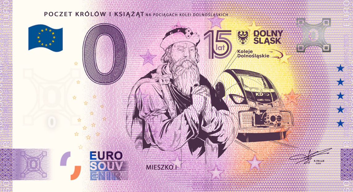 Mieszko I oraz Jadwiga Śląska na pamiątkowych banknotach Kolei Dolnośląskich