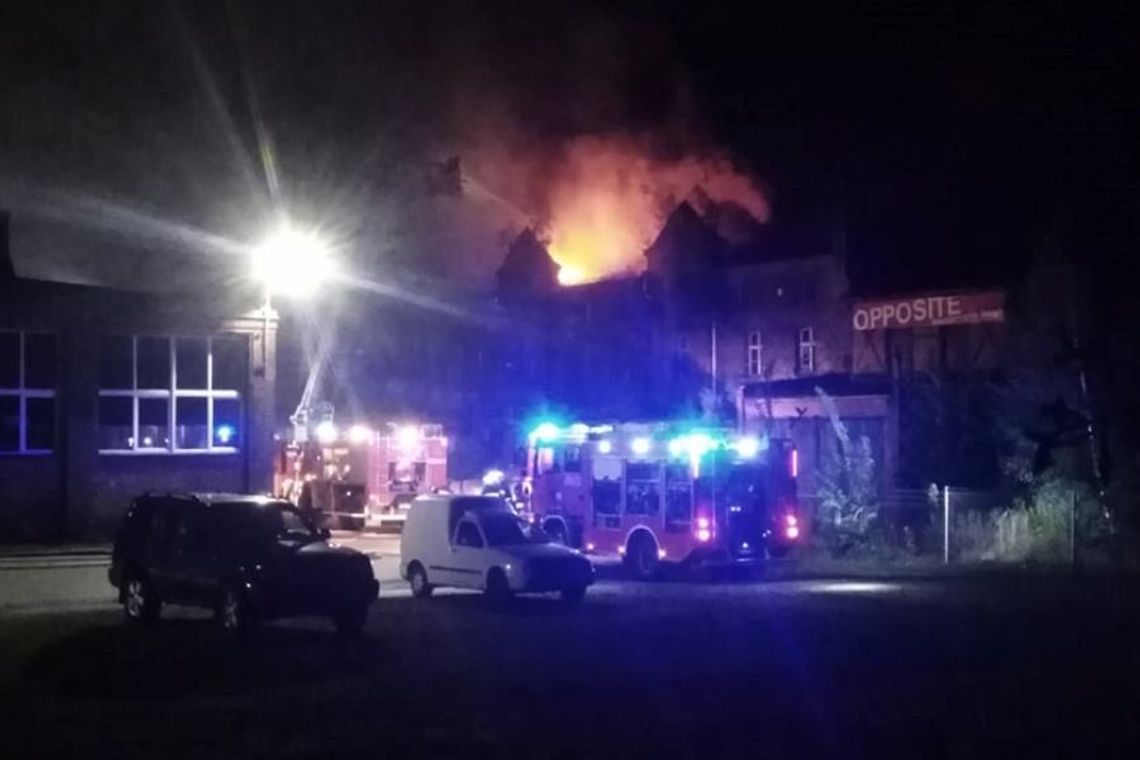 Nocny pożar w Gryfowie Śląskim