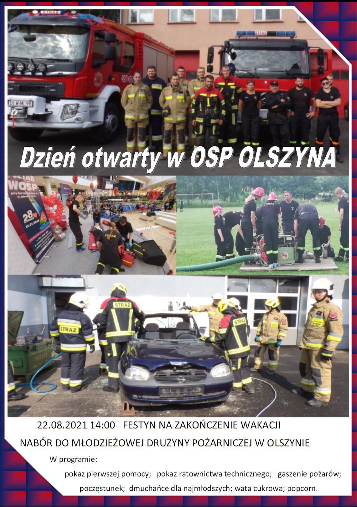 OSP Olszyna organizuje "Festyn na zakończenie wakacji" i dzień otwarty