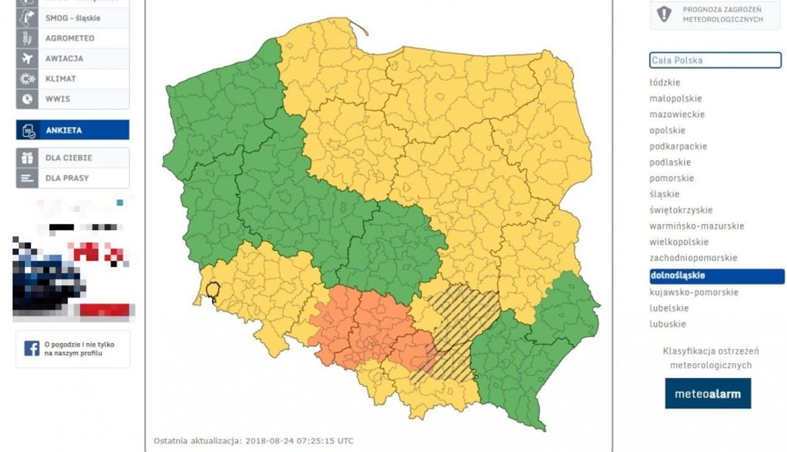 Ostrzeżenie o burzach z gradem