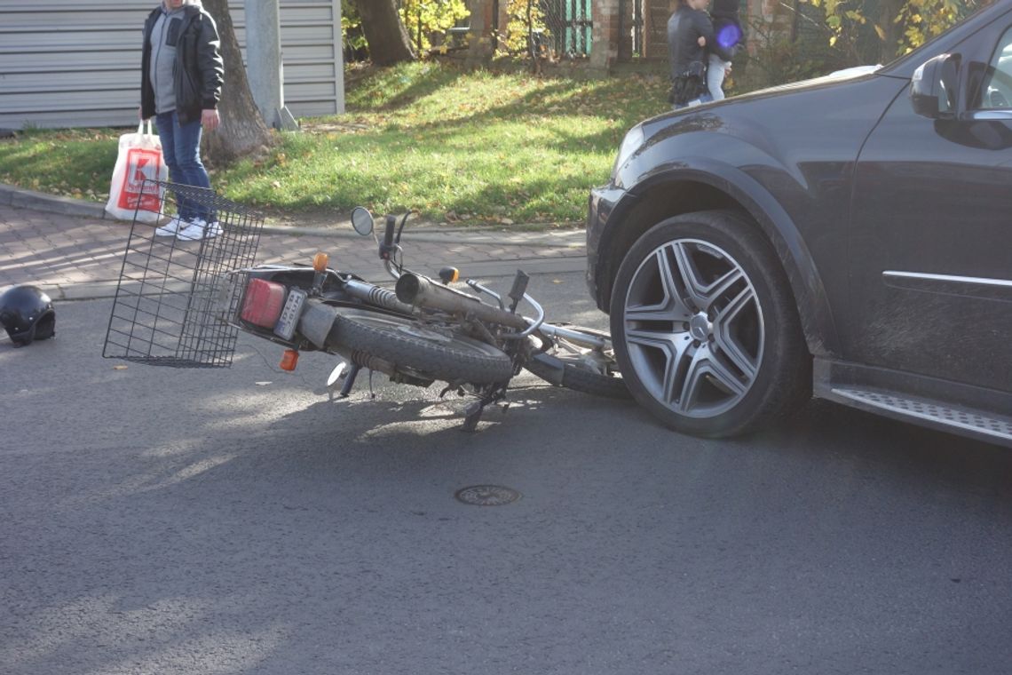 Potrącenie motorowerzysty