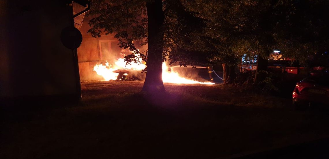 Pożar auta w Świeradowie-Zdroju