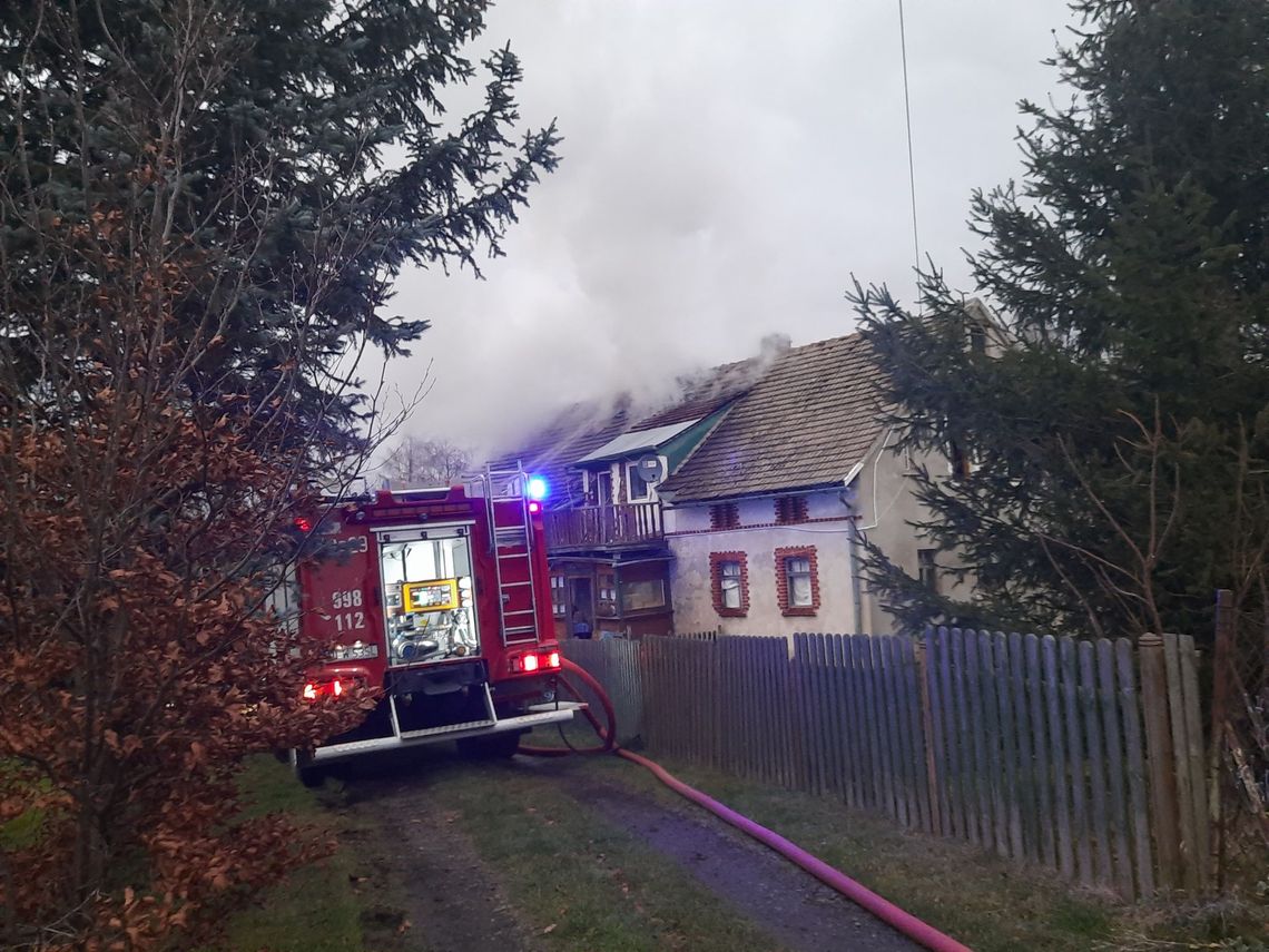 Pożar budynku mieszkalnego w Rębiszowie