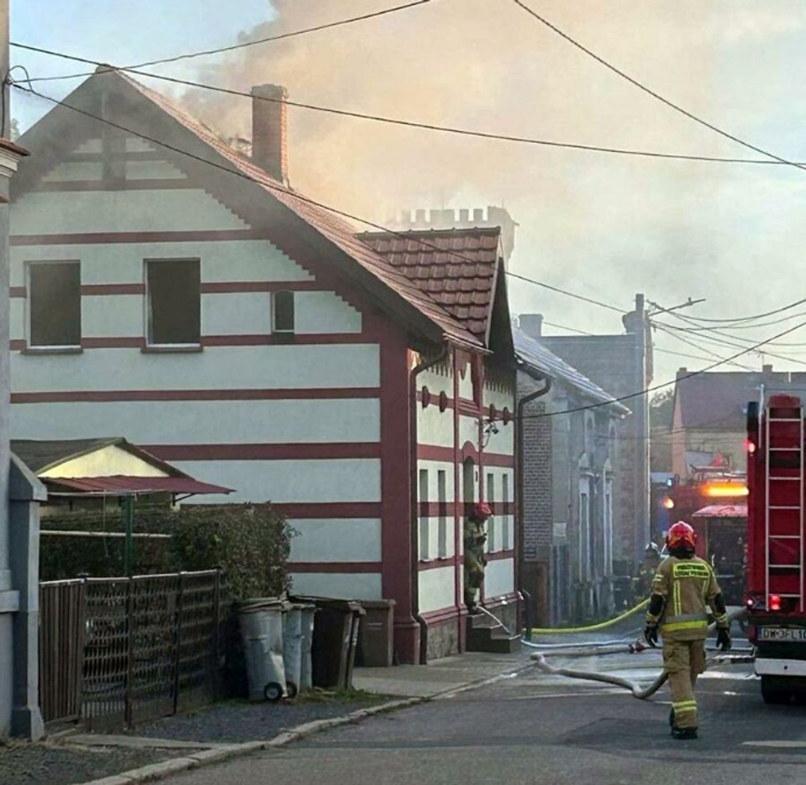 Pożar domu jednorodzinnego w Zawidowie