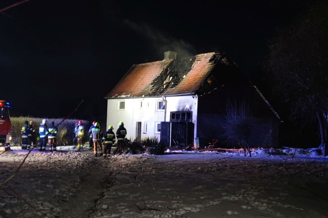 Pożar domu w Pisarzowicach
