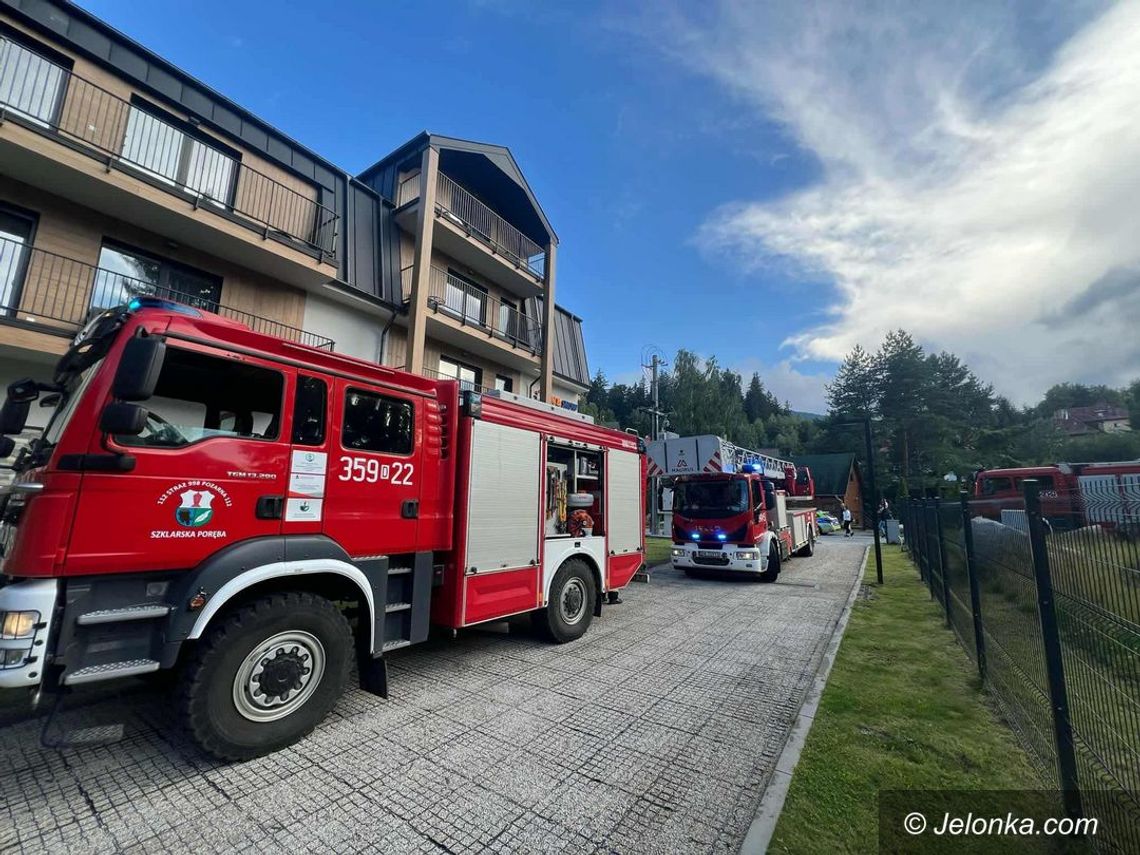 Pożar sauny w apartamentowcu. Strażacy nie mogli wejść do środka