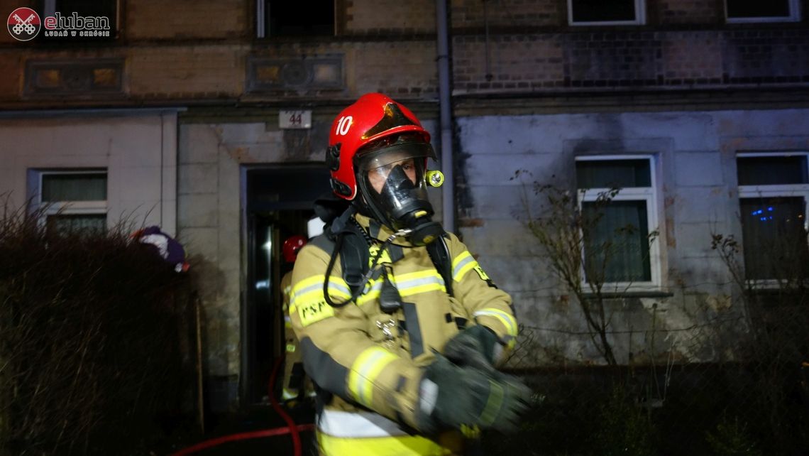 Pożar w mieszkaniu na lubańskich Księginkach