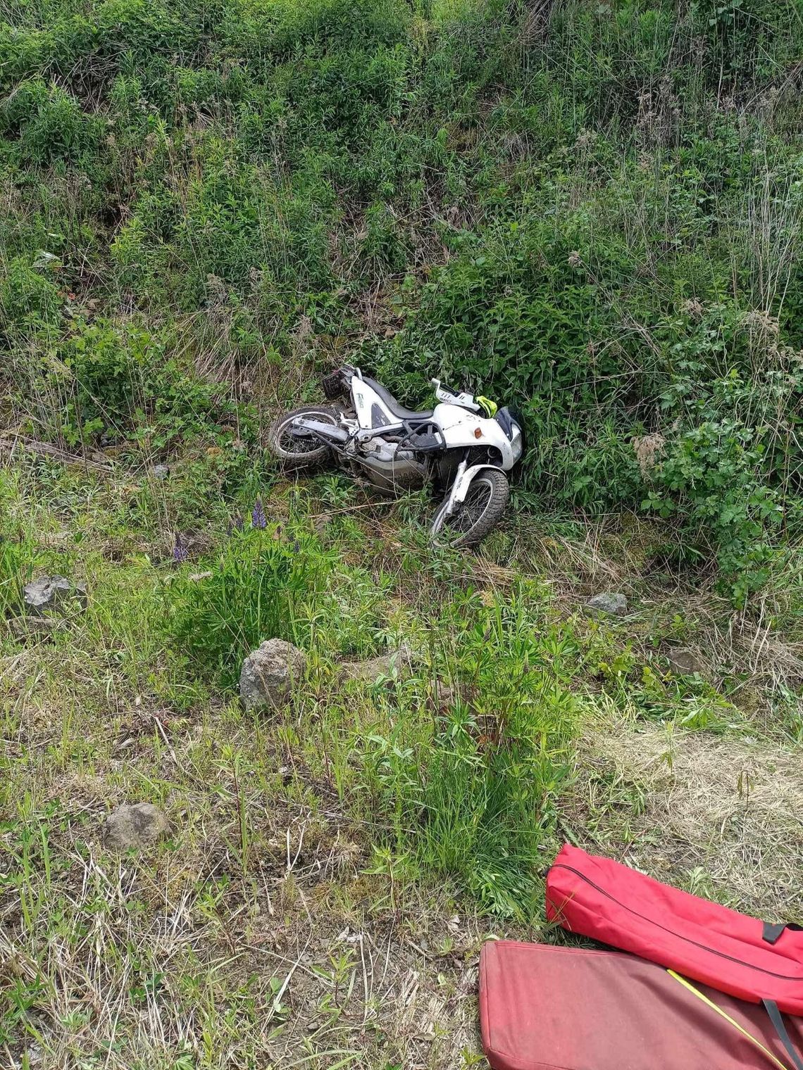 Ranny motocyklista z Grudzy był poszukiwany przez policję