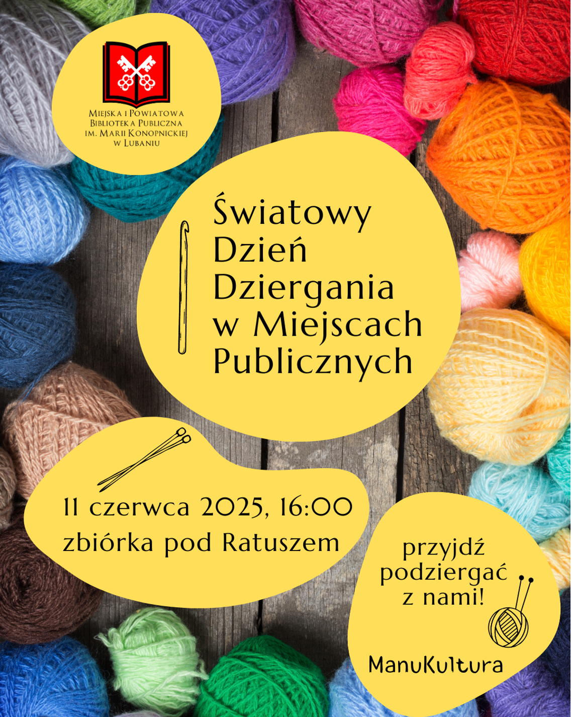 Światowy Dzień Dziergania w Miejscach Publicznych z ManuKulturą