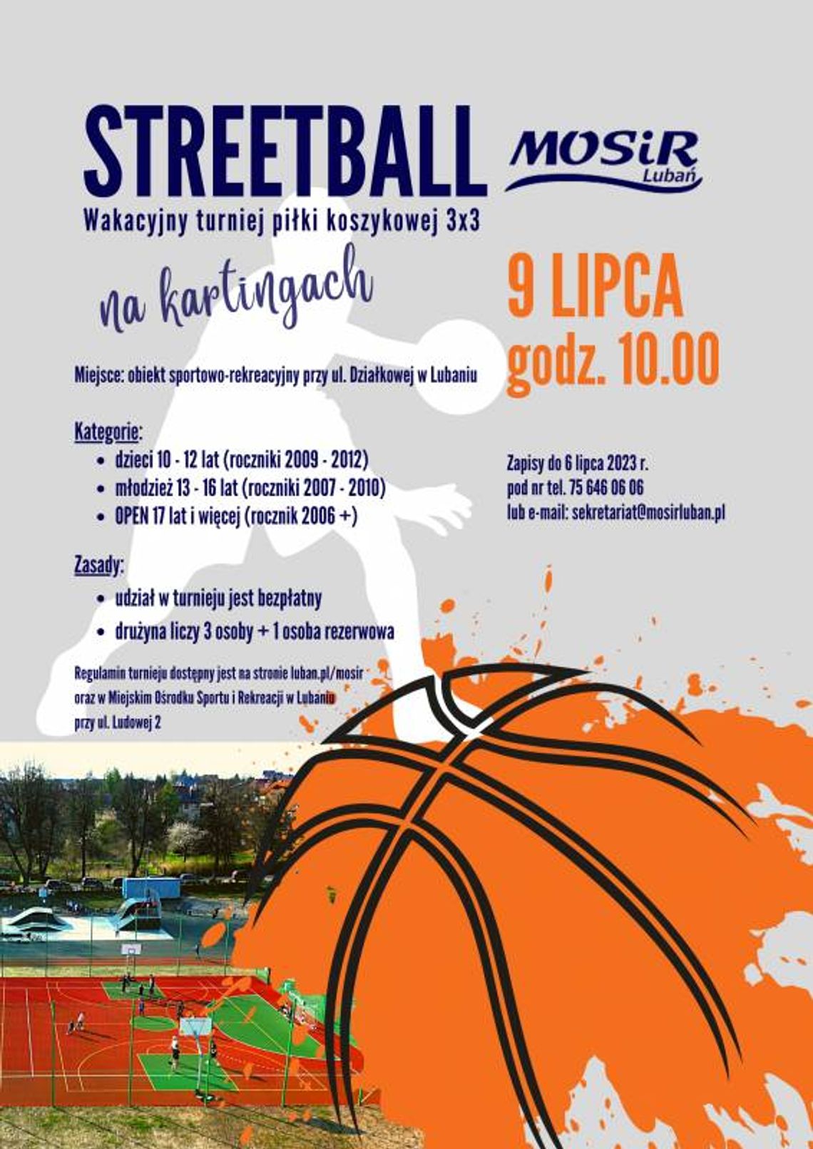 Turniej w koszykówkę. Streetball na lubańskich kartingach 2023