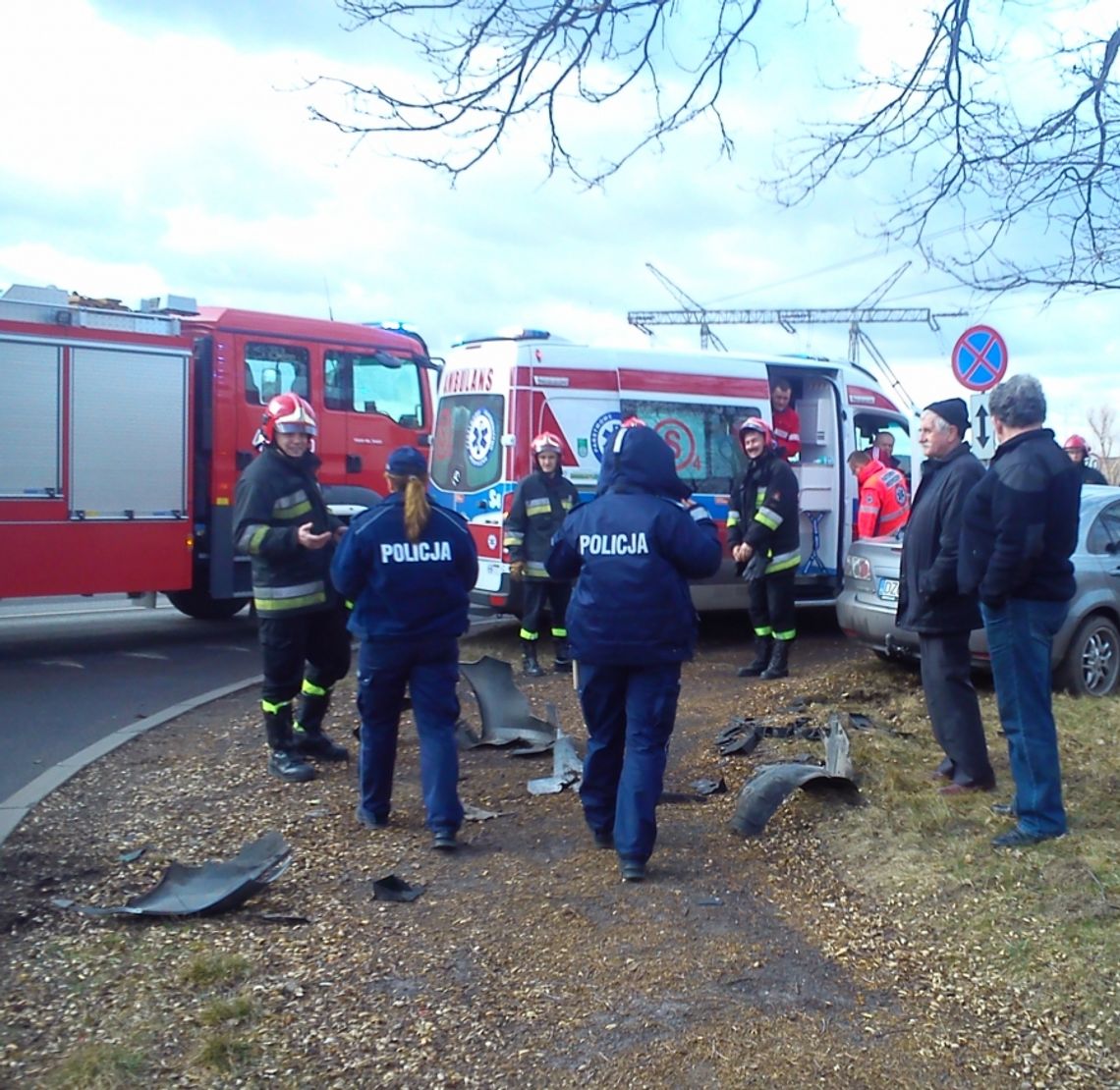 Wypadek przy wyjeździe z Lubania