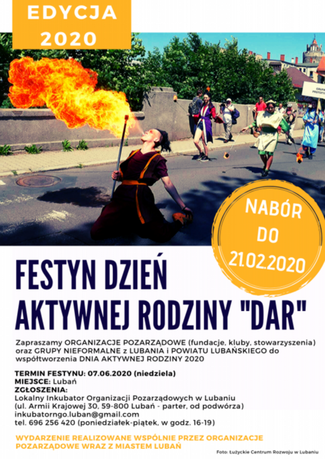 Zaproszenie do udziału w festynie „DAR” 2020