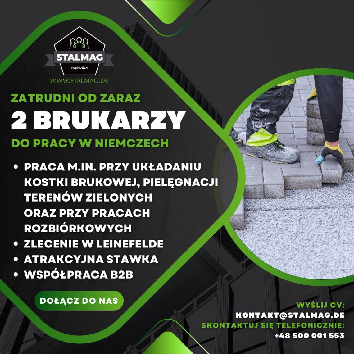 BRUKARZE - Praca w Niemczech! BRUKARZE - Praca w Niemczech!