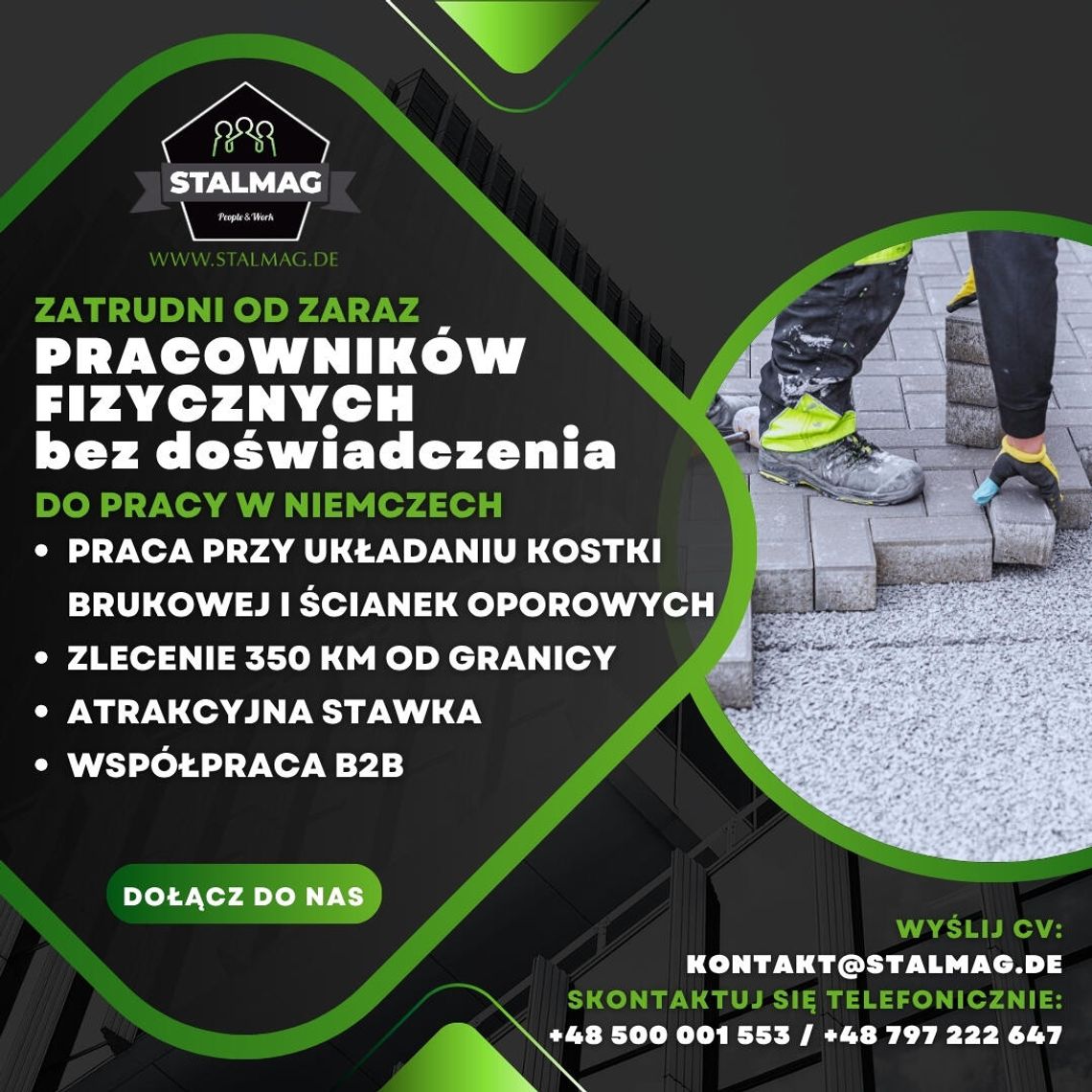 Pracownicy Fizyczni BEZ DOŚWIADCZENIA! Niemcy - 350 km od granicy PL Pracownicy Fizyczni BEZ DOŚWIADCZENIA! Niemcy - 350 km od granicy PL