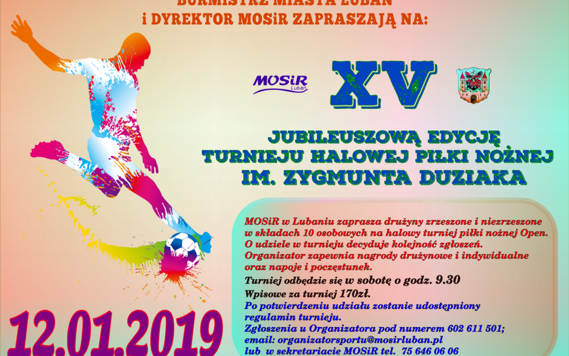 Duziak 2019 – XV Jubileuszowy Turniej Halowej Piłki Nożnej
