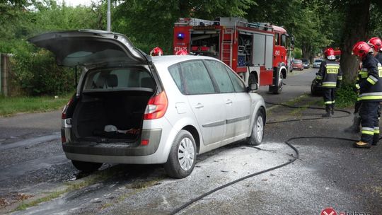 Pożar auta na ul. Działkowej