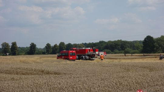 Pożar w trakcie żniw