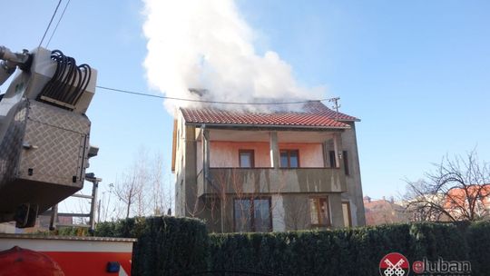 Pożar budynku mieszkalnego na Starolubańskiej