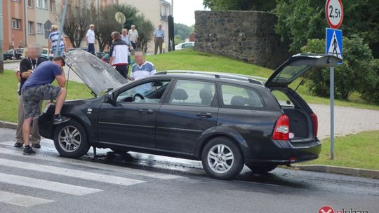 Płonące auto na ul. Wrocławskiej