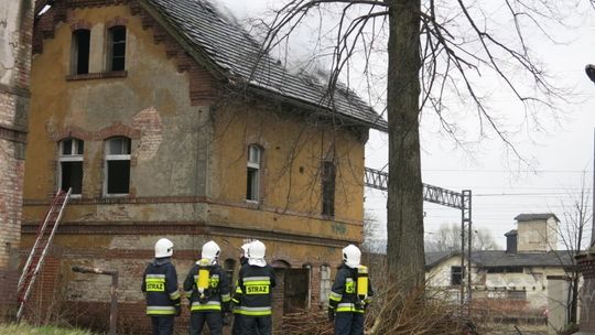 Pożar przy dworcu PKP