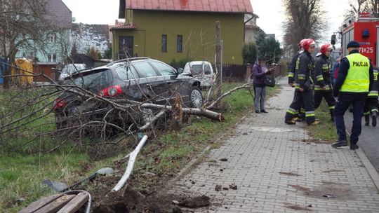 Skosił przystanek autobusowy