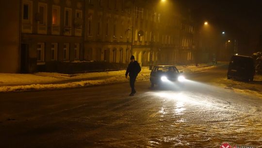 Wczorajsza gołoledź w Lubaniu