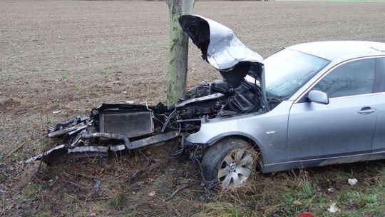 BMW wypadło z drogi