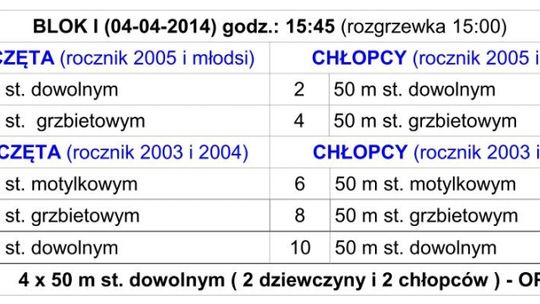 Dolnośląskie Zawody Pływackie w Lubaniu