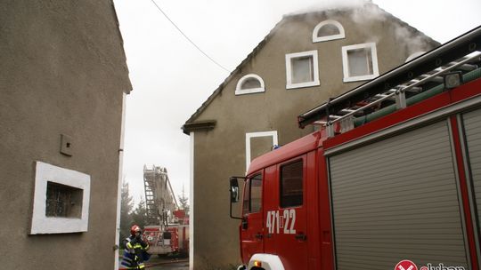 Pożar budynku mieszkalnego w Henrykowie