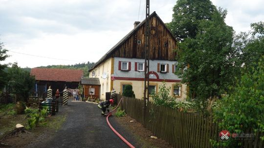 Piorun uderzył w dom