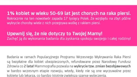 Zrobiłaś już mammografię?