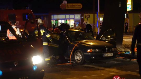 Wypadek z udziałem trzech aut