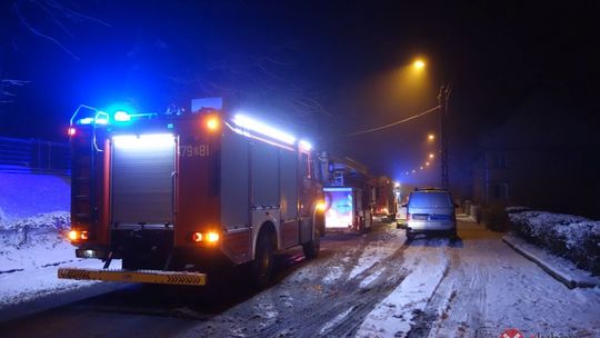 Pożar w  budynku wielorodzinnym