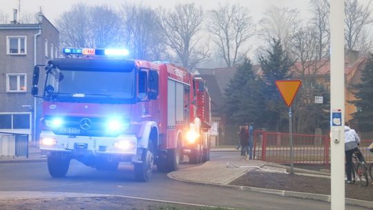 Uszkodzony gazociąg w Olszynie